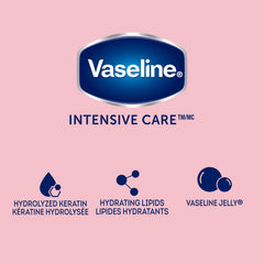 Vaseline Lotion & Lip Therapy Bundle – Healthy Hands Stronger Nails with Keratin Intensive Care Hand Lotion + Original Lip Balm Tube