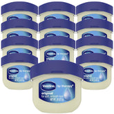 Vaseline Lip Therapy Original Mini Counter Display 2-Packs (12 Jars) – Bulk Lip Balm, Moisturizer for Soft, Smooth & Glossy Lips, 0.25 Oz Ea