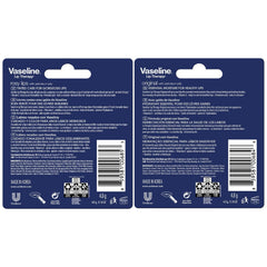 Vaseline Lip Therapy Variety 4-Pack – Original + Rosy Lips Moisturizing Lip Balm with Vitamin E, 0.16 Oz Ea