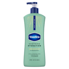 Vaseline Soothing Hydration Body Lotion Soothing Hydration for Dry Skin with Ultra-Hydrating Lipids + 1% Aloe Vera Extract to Refresh Dehydrated Skin 20.3 Fl oz