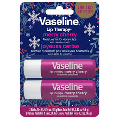 Vaseline Lip Therapy Stick Twin Pack – Merry Cherry Holiday Limited Edition (2-Pack)
