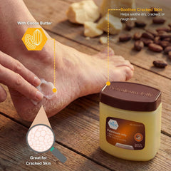 MED PRIDE Cocoa Butter Petroleum Jelly, 8 oz – Moisturizing Skin Protectant for Dry Skin, Cracked Hands, Rough Heels, Chapped Lips, Minor Cuts, Scrapes & Burns – Cocoa-Scented, Hypoallergenic Ointment