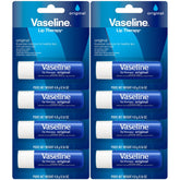 Vaseline Lip Therapy Original 8-Pack – Lip Moisturizer for Dry, Cracked Lips, 0.16 Oz Ea