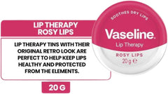 Vaseline Lip Therapy Rosy Lips with Rose and Almond Oil 20g, 1 Unit
