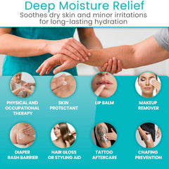 Vivecare Petroleum Jelly 15oz - 100% Pure White Petrolatum Skin Protectant - Moisturizer for Dry, Cracked Skin, Lips & Baby Care - Hypoallergenic Healing Balm for Cuts, Burns & Chafed Skin (15oz)