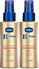 Vaseline Radiant X Replenishing and Hydrating Body Oil with 1% Lipids,Jojoba Oil,Coconut-Oil,& Vitamin E 3.7 oz,(Pack of 2)