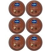 Vaseline Cocoa Glow Body Cream 6-Pack – Pure Cocoa Butter 48H Moisturizing Cream for Dry Skin, Travel-Size, 2.53 Fl Oz Ea