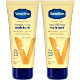 Vaseline Lotion, Intensive Care Nourishing Moisture 2-Pack – Moisturizer with Oat Extract + Ultra-Hydrating Lipids for Healing Extremely Dry Skin, 3.4 Oz Ea
