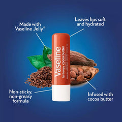Vaseline Lip Therapy Cocoa Butter Lip Balm, 6 Pack, 0.16 Oz Ea