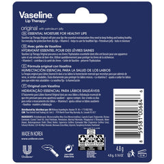 Vaseline Lip Therapy Original 8-Pack – Lip Moisturizer for Dry, Cracked Lips, 0.16 Oz Ea