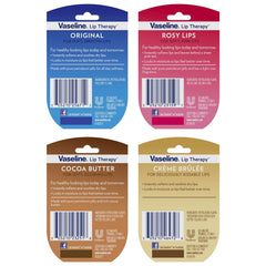 Vaseline Lip Therapy Variety 8-Pack – Original, Crème Brûlée, Rosy Lips, Cocoa Butter Mini Lip Balms for Soft, Glowing, and Deliciously Kissable Lips, 0.25 Oz Ea