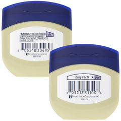 Vaseline Original & Cocoa Butter Healing Jelly Travel-Size Variety 2-Pack – Rich Moisturizing Ointment, Skin Protectant for Soothing Cracked, Dry Skin, 1.75 Oz Ea