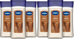 Vaseline Intensive Care Cocoa Radiant Pack of 3 for Glowing Skin Body Gel Oil Made with Pure Cocoa Butter + Replenishing Oils 6.8 oz, (Pack of 6)