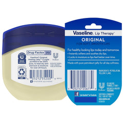 Vaseline Original Healing Jelly, Skin Protectant with 100% White Petrolatum + Lip Therapy for Soft, Smooth Lips