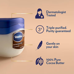 Vaseline Blueseal Rich Conditioning Jelly 7.5 Oz- Cocoa Butter 3-Pack.