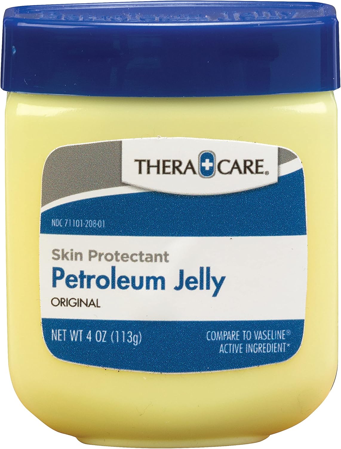 TheraCare Petroleum Jelly Skin Protectant, 4 oz | Dry Skin Relief | Chapped Skin & Lips | For Itchy, Sensitive Skin | Protects Cuts, Scrapes & Burns | Compare to Vaseline®