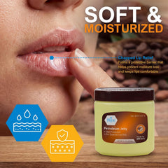 MED PRIDE Cocoa Butter Petroleum Jelly, 8 oz – Moisturizing Skin Protectant for Dry Skin, Cracked Hands, Rough Heels, Chapped Lips, Minor Cuts, Scrapes & Burns – Cocoa-Scented, Hypoallergenic Ointment