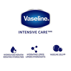 Vaseline Lotion, Healthy Hands Stronger Nails with Keratin 3-Pack – Intensive Care Hand Lotion with Petroleum Jelly, 3.4 Oz Ea