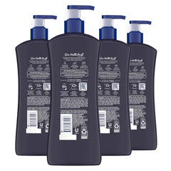 Vaseline Men Cooling Hydration 3-in-1 4 Pack for Dry Skin Face, Hands & Body Lotion for Men with Menthol & Ultra-Hydrating Lipids 20.3 oz