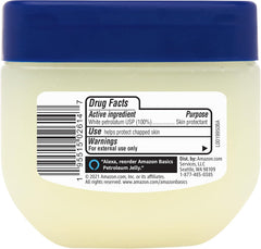 Amazon Basics Petroleum Jelly, Skin Protectant and Moisturizer for Dry Cracked Skin, Chapped Lips, Minor Cuts, Unscented, 7.5 oz, 1-Pack (Previously Solimo)