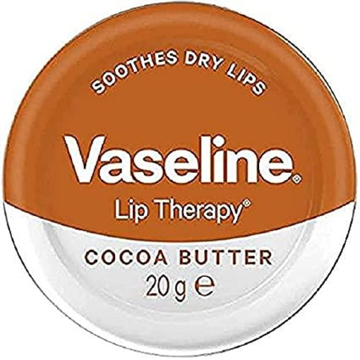 Vaseline Lip Therapy Petroleum Jelly Cocoa Butter, 20 g