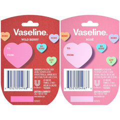 Vaseline Lip Therapy Mini Tinted Lip Balm Set, Valentine’s Day Limited Edition Rosé + Wild Berry with Vitamin E for Soft, Kissable Lips, 0.25 Oz Ea