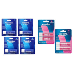 Vaseline Lip Therapy Original 0.16oz 4-Pack and Rosy 2-Pack of 0.16oz Lip Balms Bundle