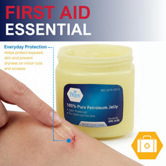 MED PRIDE 100% Pure White Petroleum Jelly, 13 oz – Skin Protectant & Moisturizing Ointment for Dry Skin, Cracked Hands, Chapped Lips, Minor Cuts, Burns & Diaper Rash – Fragrance Free & Hypoallergenic