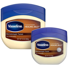 Vaseline Cocoa Butter Healing Jelly, 2-Size Variety Bundle – #1 Dermatologist-Recommended Skin Protectant, Healing Ointment for Sensitive and Dry Skin