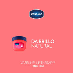 Vaseline Lip Therapy Rosy Lips Mini 8-Pack – Rose-Tinted Lip Balm, Moisturizer for Soft, Pink Glow, 0.25 OZ Ea