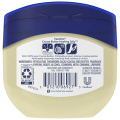 Vaseline Blueseal Rich Conditioning Jelly 7.5 Oz- Cocoa Butter 3-Pack.
