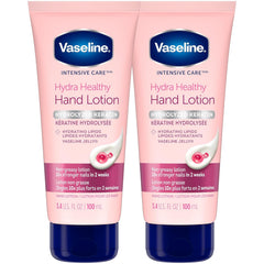 Vaseline Hand Cream 2-Pack – Healthy Hands Stronger Nails with Keratin, 10X Stronger Nails in 2 Weeks, 3.4 Oz Ea