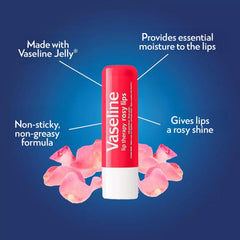 Vaseline Lip Therapy Rosy Lips 8-Pack – Moisturizing Lip Balm, Tinted, 0.16 Oz Ea