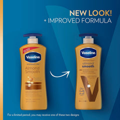 Vaseline Intensive Care hand and body lotion Almond Smooth for Rich Moisturization 20.3 Oz